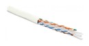 Hyperline (100 м) Кабель витая пара U/UTP, категория 6, 4 пары (23 AWG), одножильный (solid), с разделителем, LSZH, нг(А)-HF, –20°C – +75°C, белый - гарантия:15 лет компонентная, 25 лет системная