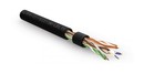 Hyperline (305 м) Кабель витая пара, неэкранированная U/UTP, категория 6, 4 пары (23 AWG), одножильный (solid), с разделителем, нг(А)-LSLTx, внутренний, черный