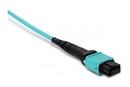 Hyperline (TC-503-12F-MTPF-MTPF-IN-LSZH-10M) Кабельная волоконно-оптическая транковая сборка, MPO (мама)- MPO (мама), 12 волокон, 50/125 (OM3), 40/100G, компл. для протяжки, LSZH, 10 м