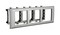 DKC / ДКС Рамка-суппорт серебристый металлик для In-liner Front, 6 модулей, Avanti